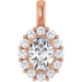 Lab-Grown Diamond Halo-Style Pendant - Style 86394