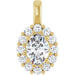 Lab-Grown Diamond Halo-Style Pendant - Style 86394