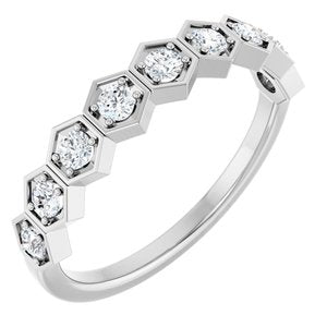 Ladies Natural Diamond Stackable Ring (SI2-SI3, G-H) — Platinum