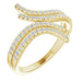 Ladies Natural Diamond Bypass Ring (I1, G-H) — 14K Yellow Gold