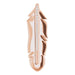 Ladies Natural Diamond Feather Pendant (I1, G-H) — 14K Rose Gold
