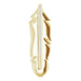 Ladies Natural Diamond Feather Pendant (I1, G-H) — 14K Yellow Gold