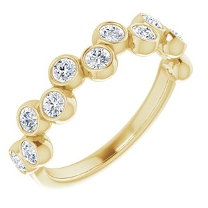 Ladies Natural Diamond Bezel-Set Ring (I1, G-H) — 14K Yellow Gold