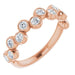 Ladies Natural Diamond Bezel-Set Ring (I1, G-H) — 14K Rose Gold