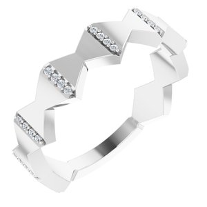 Ladies Natural Diamond Geometric Ring (SI2-SI3, G-H) — Platinum