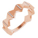 Ladies Natural Diamond Geometric Ring (I1, G-H) — 14K Rose Gold