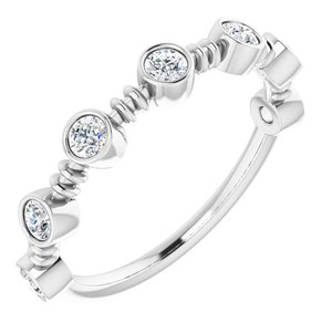 Ladies Natural Diamond Ring (I1, G-H) — Sterling Silver
