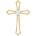 Ladies 3 mm Round Natural Diamond Pendant (I1, G-H) — 14K Yellow Gold