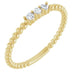 Ladies Natural Diamond Beaded Ring (I1, G-H) — 14K Yellow Gold