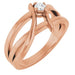 Ladies Natural Diamond Ring (I1, G-H) — 14K Rose Gold