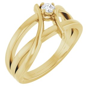 Ladies Natural Diamond Ring (I1, G-H) — 14K Yellow Gold