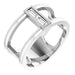 Ladies Natural Diamond Baguette Ring (SI2-SI3, G-H) — Sterling Silver