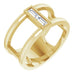 Ladies Natural Diamond Baguette Ring (SI2-SI3, G-H) — 14K Yellow Gold
