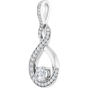 Lab-Grown Diamond Infinity-Inspired Pendant