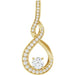 Ladies Natural Diamond Pendant (I1, G-H) — 14K Yellow Gold