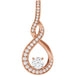 Ladies Natural Diamond Pendant (I1, G-H) — 14K Rose Gold