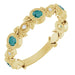 Ladies Natural Alexandrite Natural Diamond Leaf Ring (I1, G-H) — 14K Yellow Gold