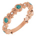 Ladies Natural Alexandrite Natural Diamond Leaf Ring (I1, G-H) — 14K Rose Gold