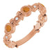 Ladies Natural Citrine Natural Diamond Leaf Ring (I1, G-H) — 14K Rose Gold
