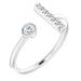 Ladies Natural Diamond Bar Ring (SI2-SI3, G-H) — Platinum