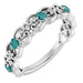 Ladies Natural Alexandrite Natural Diamond Scroll Rings (SI2-SI3, G-H) — Platinum