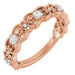 Ladies Natural Diamond Scroll Ring (I1, G-H) — 14K Rose Gold