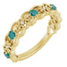 Ladies Natural Alexandrite Natural Diamond Scroll Rings (I1, G-H) — 14K Yellow Gold