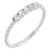 Ladies Natural Diamond Stackable Ring (I1, G-H) — 14K White Gold