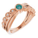 Ladies Natural Alexandrite Natural Diamond Ring (I1, G-H) — 14K Rose Gold