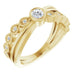 Ladies Natural White Sapphire Natural Diamond Ring (I1, G-H) — 14K Yellow Gold