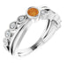Ladies Natural Citrine Natural Diamond Ring (SI2-SI3, G-H) — Platinum