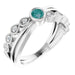Ladies Natural Alexandrite Natural Diamond Ring (SI2-SI3, G-H) — Platinum