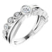 Ladies Natural White Sapphire Natural Diamond Ring (SI2-SI3, G-H) — Platinum