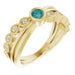 Ladies Natural Alexandrite Natural Diamond Ring (I1, G-H) — 14K Yellow Gold