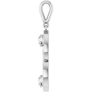 Lab-Grown Diamond Two-Stone Circle Pendant