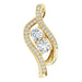 Ladies Natural Diamond Two Stone Pendant (I1, G-H) — 14K Yellow Gold