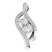 Ladies Natural Diamond Pendant (Si2-Si3, G-H) — Platinum