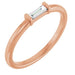 Ladies Natural Diamond Stackable Ring (VS, GHI) — 14K Rose Gold
