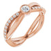 Ladies Natural Diamond Ring (I1, G-H) — 14K Rose Gold