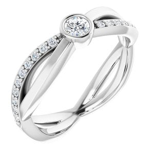 Ladies Natural Diamond Ring (SI2-SI3, G-H) — Platinum