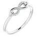 Ladies Natural Diamond Infinity-Inspired Ring (I1, G-H) — Sterling Silver
