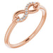 Ladies Natural Diamond Infinity-Inspired Ring (I1, G-H) — 14K Rose Gold