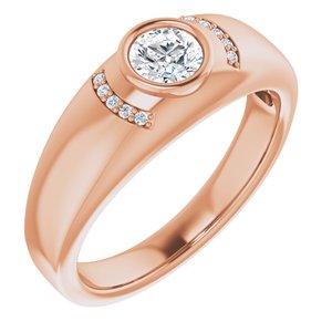 Ladies Natural Diamond Ring (I1, G-H) — 14K Rose Gold