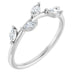 Ladies Natural Diamond Leaf Ring (SI2-SI3, G-H) — Platinum