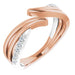 Ladies Natural Diamond Bypass Ring (I1, G-H) — 14K Rose/White Gold