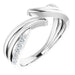 Ladies Natural Diamond Bypass Ring (I1, G-H) — Sterling Silver