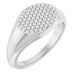 Ladies Natural Diamond Signet Ring (Si2-Si3, G-H) — Platinum