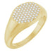 Ladies Natural Diamond Signet Ring (I1, G-H) — 14K Yellow Gold