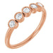 Ladies Natural Diamond Five-Stone Ring — 14K Rose Gold