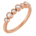 Ladies Natural Diamond Bezel-Set Ring (I1, G-H) — 14K Rose Gold